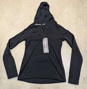 NWT Northwest Alpine Women's XS Black Zip-Up Hoodie Thermal Lined USA Made